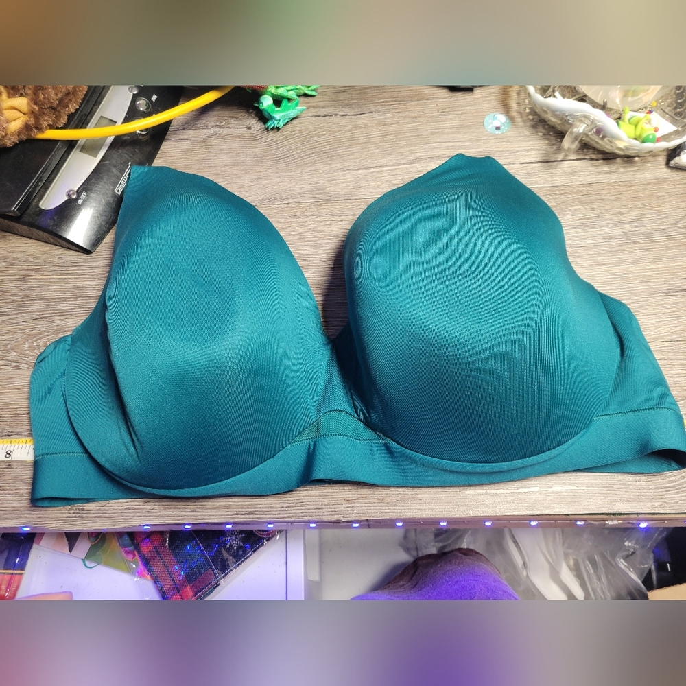 Cacique NWOT Turquoise Bra Lightly Lined Full Coverage Size 46DD